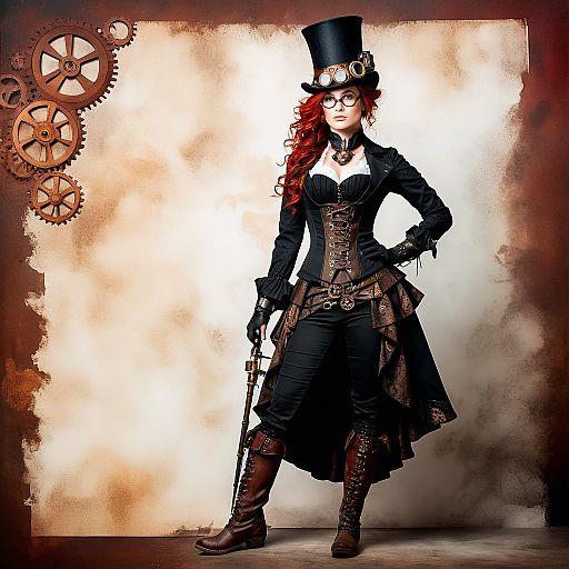 Steampunk Inventor With Brooding Style