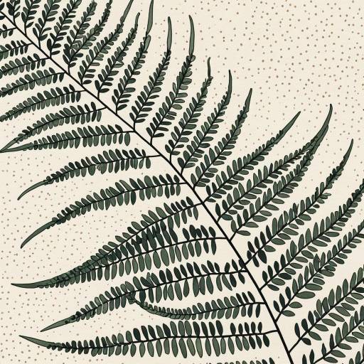Minimalist Hand-Drawn Fern Illustration