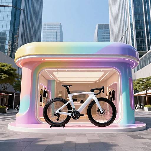 Futuristic Luxury Bike Shop Exterior