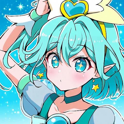 Illustration of Cure milky, precure in the style of Noai nioshi