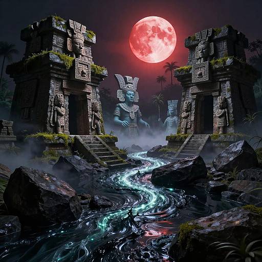 Surreal Dark Fantasy Xibalba Realm