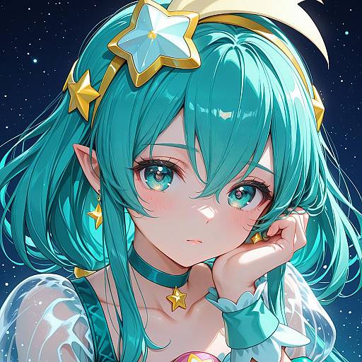 Illustration of Cure milky, precure in the style of Nagare