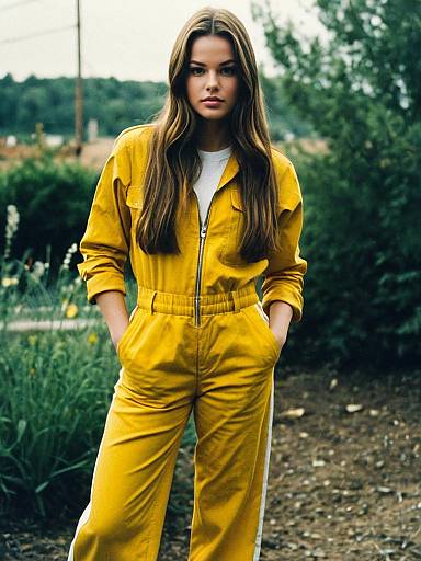 Realistic Beatrix Kiddo in Yellow Jumpsuit
