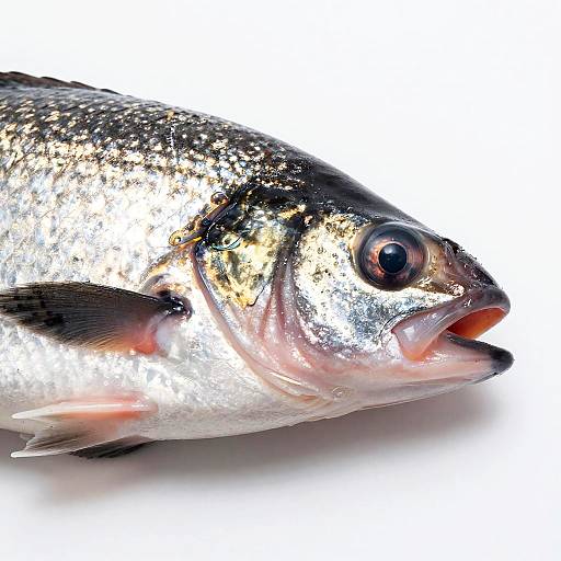 Freshly Caught Silver Fish with Black Head