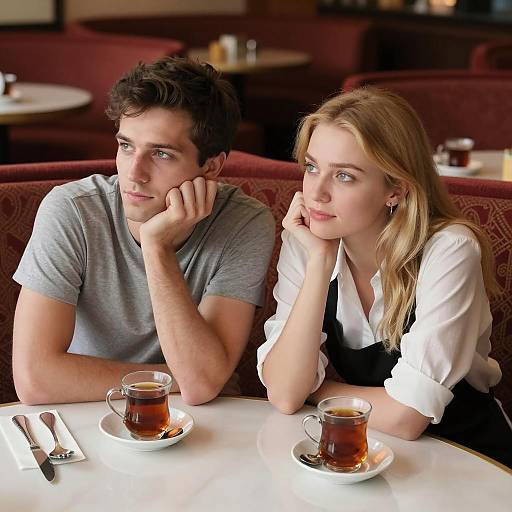 Intimate Restaurant Scene with Two Diners