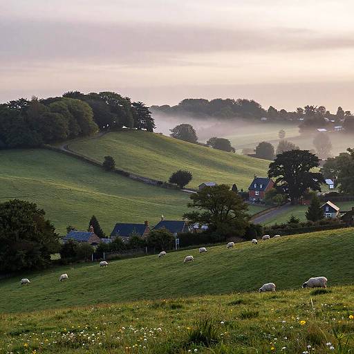 Serene Livingston Countryside at Dawn