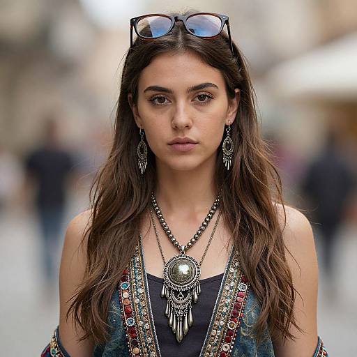 Modern Bohemian Girl Portrait