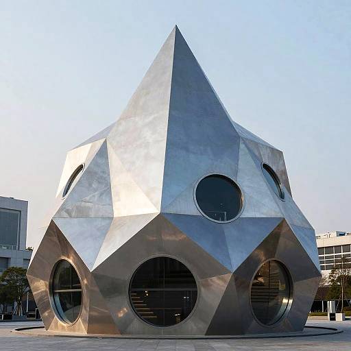 Geometric Futuristic Architectural Cityscape