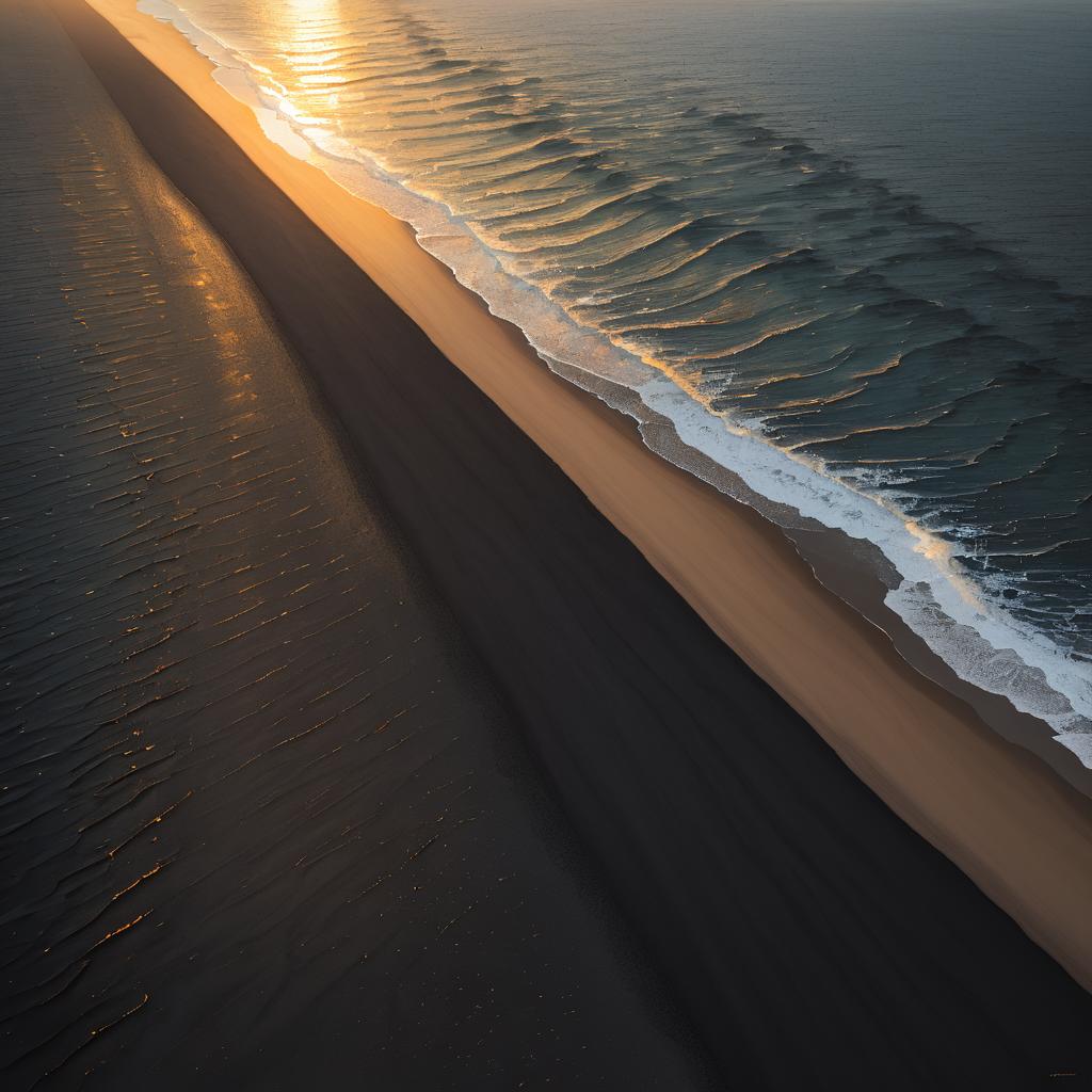 Aerial Views of Black Sand Beaches