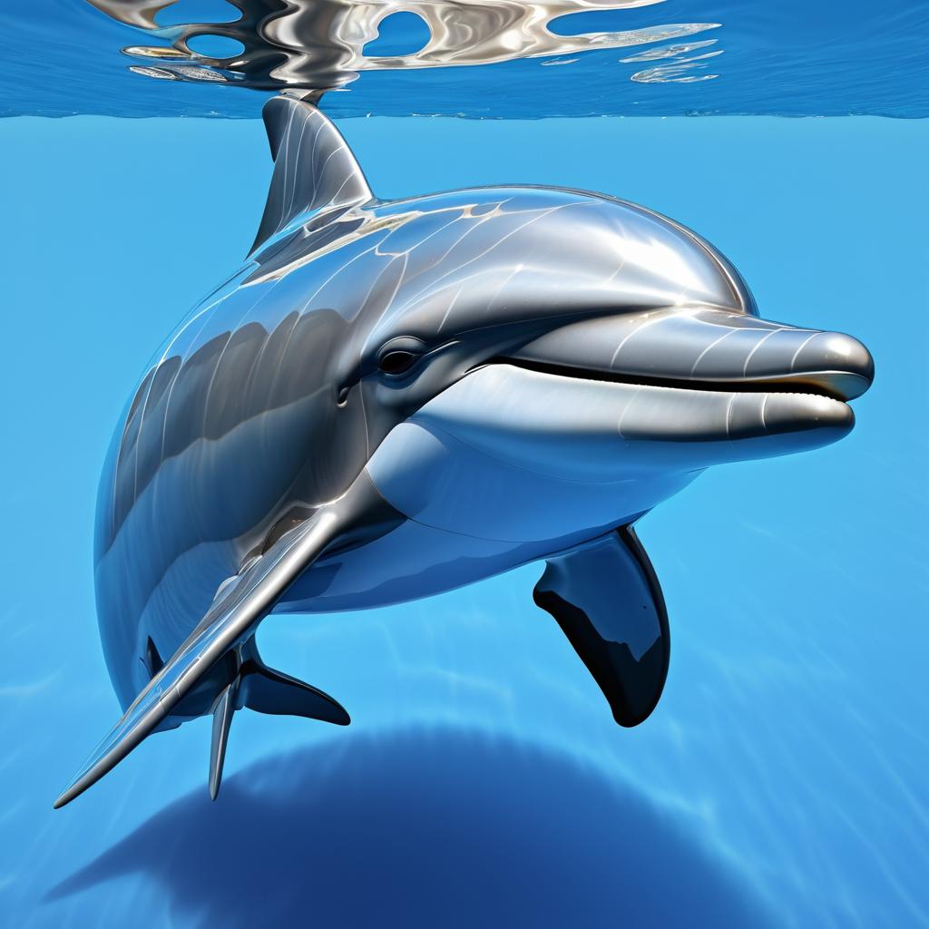 Dolphin Embracing a Shell with Elegance