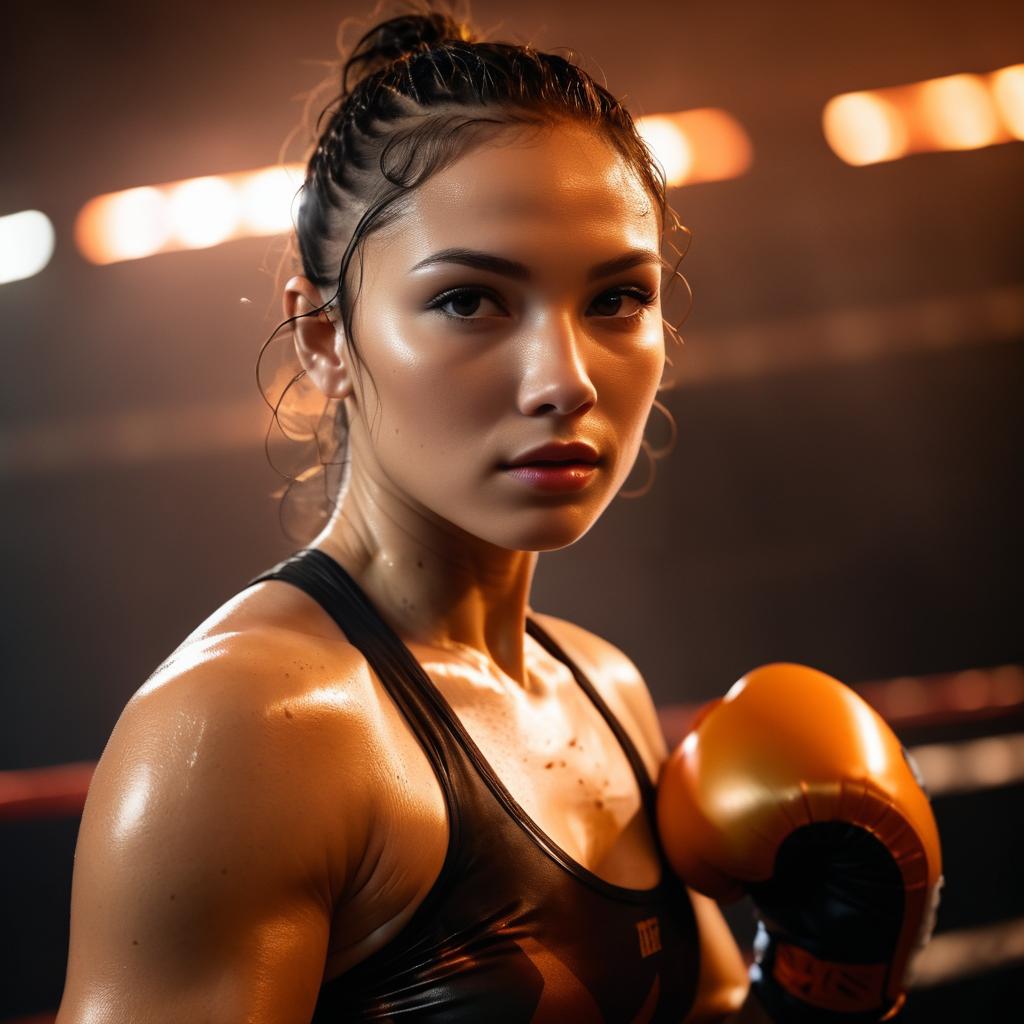 Intense Close-Up of Gal Gadot as Fighter