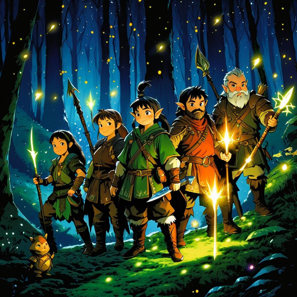 Adventurers in a Forest of Fireflies