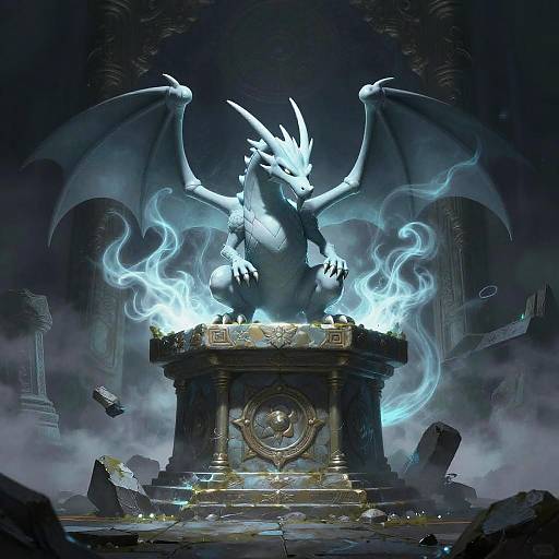 Ghost Dragon Pokémon on Ruined Altar