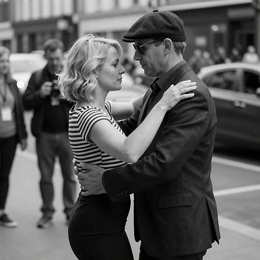 Urban Dance: A Timeless Black and White Moment