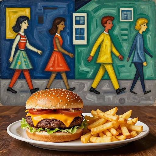 Cheese Burger Walk Cycle UHD Art