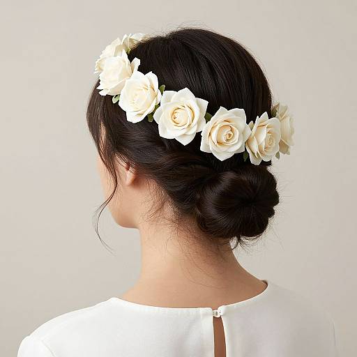 Elegant Cream Rose Floral Headband