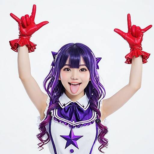 Starry Eyed Purple-Haired Idol