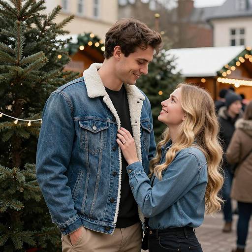 Joyful Moments at a Christmas Market