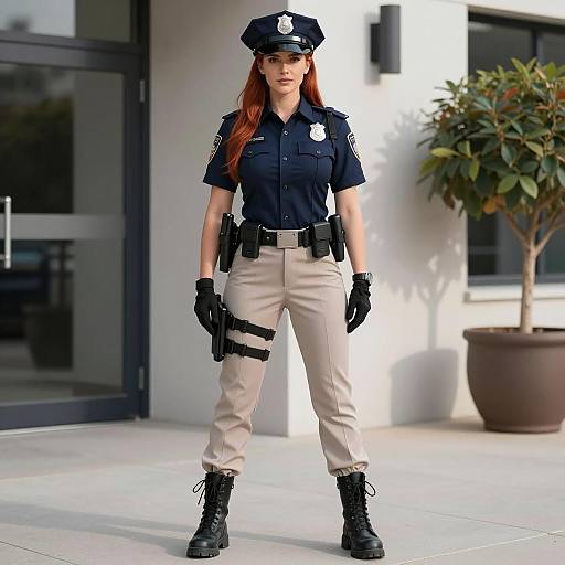 Confident Police Woman Photo in Uniform