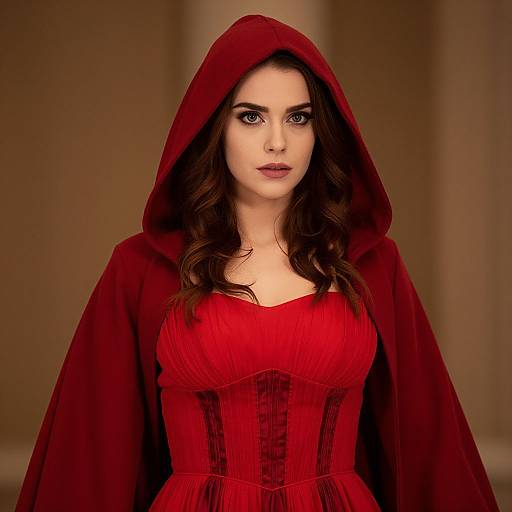 Vampire Woman in Red Dress