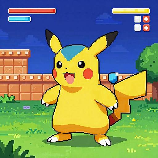 Vibrant Pixel-Art Pokemon Sprite