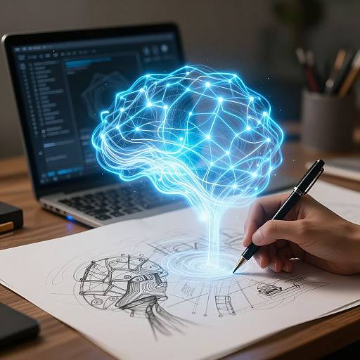 Futuristic AI Sketch Generator Interface