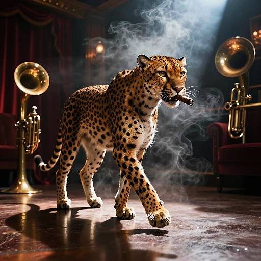Gangster Cheetah in Noir Jazz Club