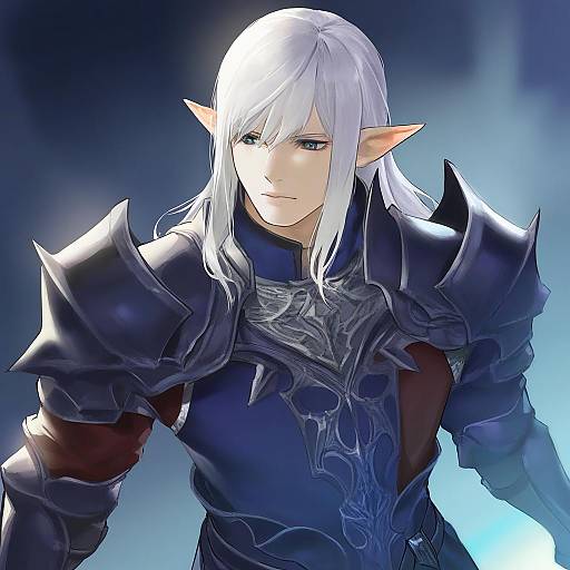 Illustration of Estinien varlineau, final fantasy in the style of Kuroi suna