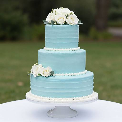 Elegant Blue Wedding Cake Stand
