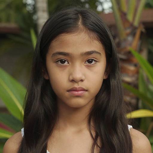 Realistic Portrait of Filipino Girl