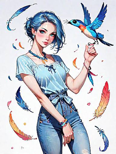 Bohemian Woman in Stylish Outfit