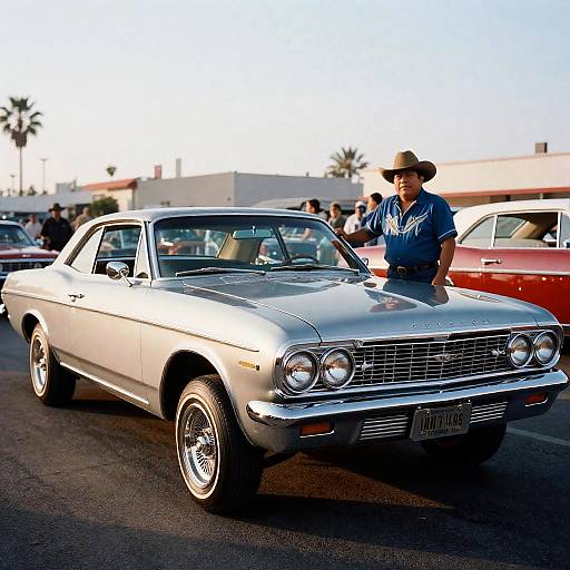 Mexican-American Lowrider and Vintage Muscle Car