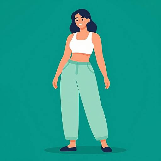 Slim Woman Proud of Diet Results