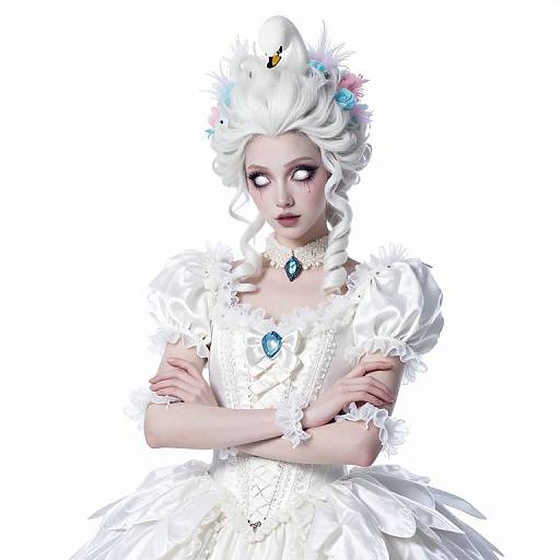 Wicked Queen in White Swan Rococo