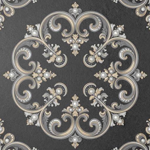 Ornate Scrollwork Pattern on Slate