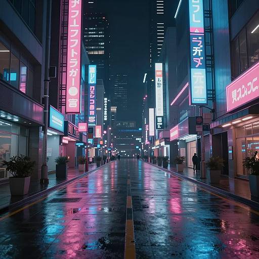 Vibrant Cyberpunk Urban Nightscape