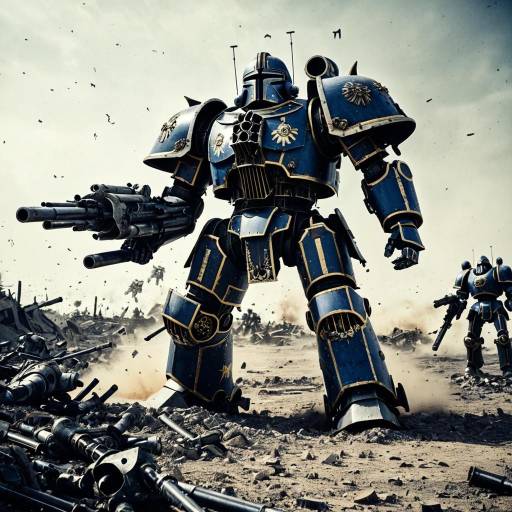 Imperial Knight in War-Torn Battlefield