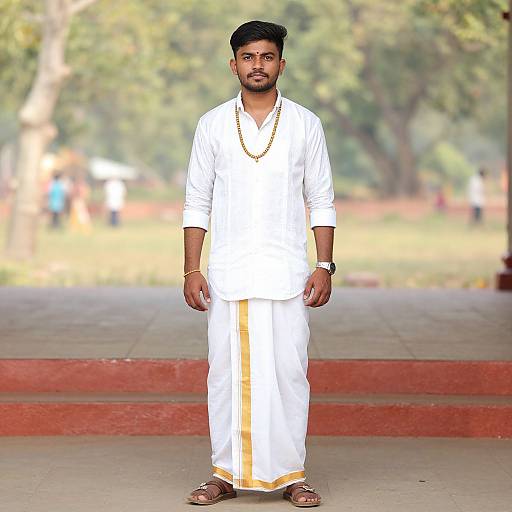Traditional Hindu Male Attire Portrait