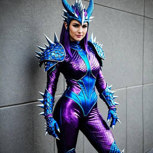 Vibrant Dragon-Inspired Cosplay Outfit