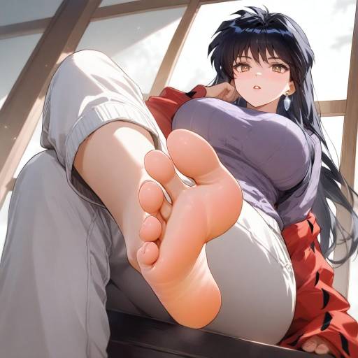 Barefoot Beauty in Inuyasha Style