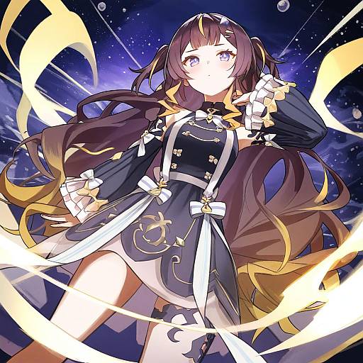 Illustration of Anya melfissa, hololive in the style of Nyama