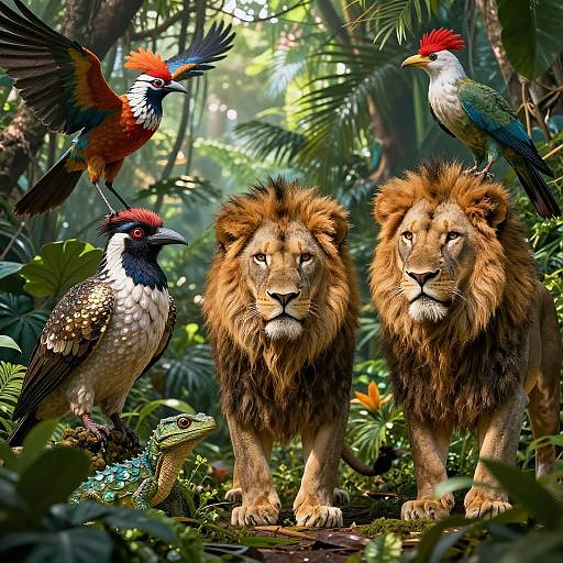 Vibrant Jungle Animal Mashups