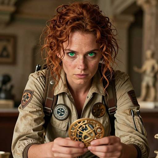 Photorealistic Time-Traveling Archaeologist Portrait