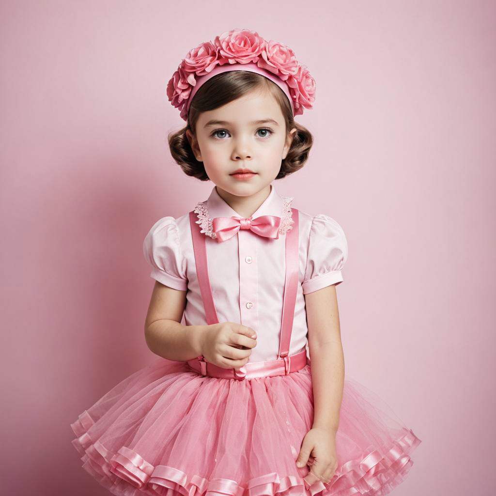 Vintage Valentine Child Fashion Photo