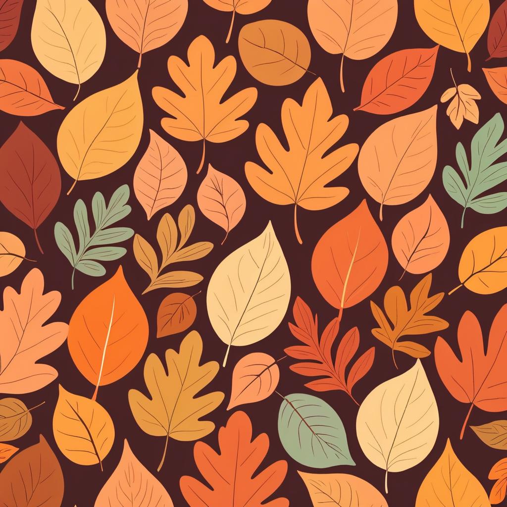 Nostalgic Hand-Drawn Autumn Leaves Art