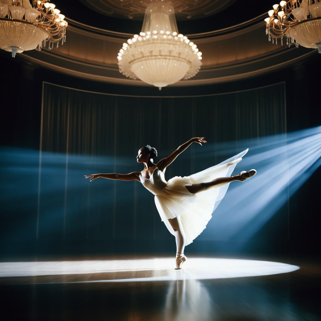 Cinematic Dance Performance in Elegant Theater