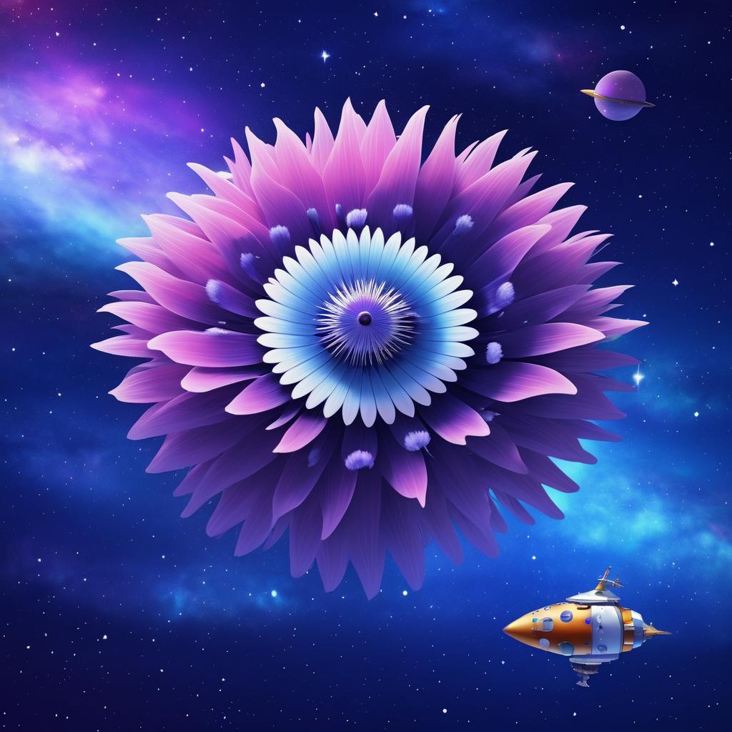 Playful Anemone's Journey in Space