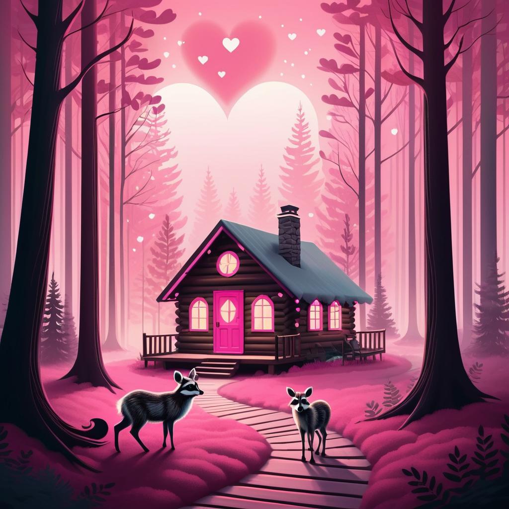 Enchanting Valentine’s Day Forest Scene