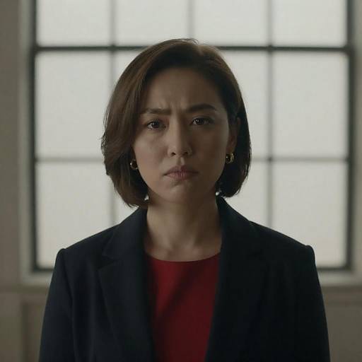 Contemplative Woman in Elegant Attire