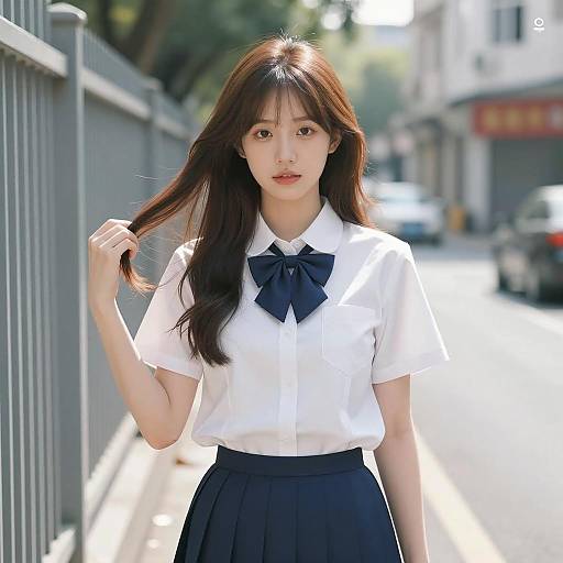 Sunlit Portrait of an Asian Woman